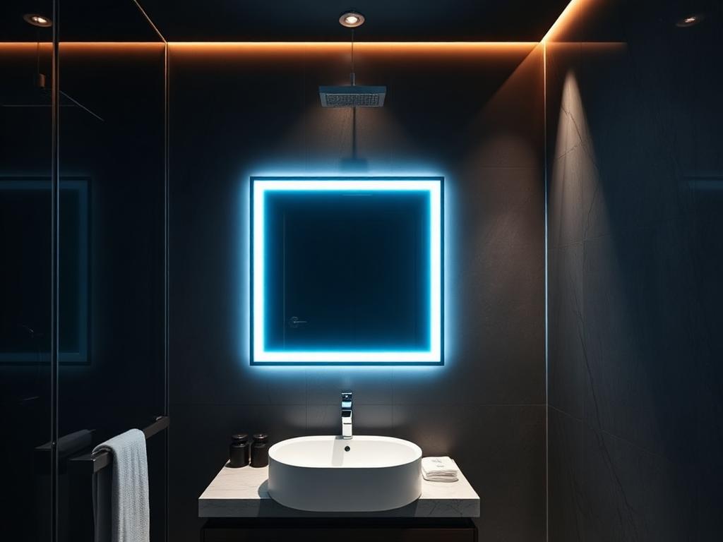 Kitchen & Bathroom Upgrades project in Caerphilly: IP-rated bathroom downlights above a shower enclosure, delivered on a small business units near Caerphilly Castle address CF83